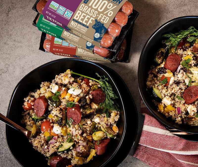 Sausage Quinoa Bowl with Lemon Citrus Dressing