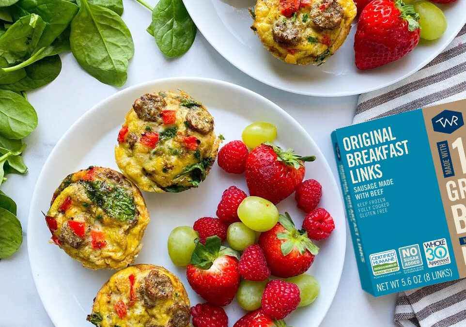 Spinach & Grass-Fed Sausage Egg Muffins
