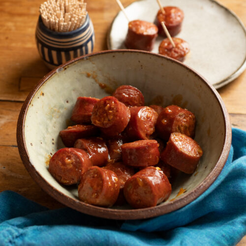 Crockpot Kielbasa Sausage Bites Appetizer Recipe - The Cookie Rookie®