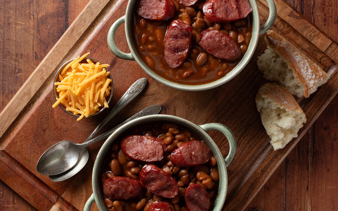 Hearty Kielbasa & Cowboy Beans