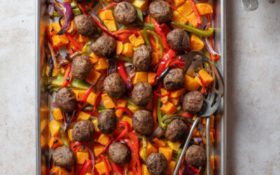 Teton Waters Ranch Sheet Pan Meatballs with Roasted Vegetables